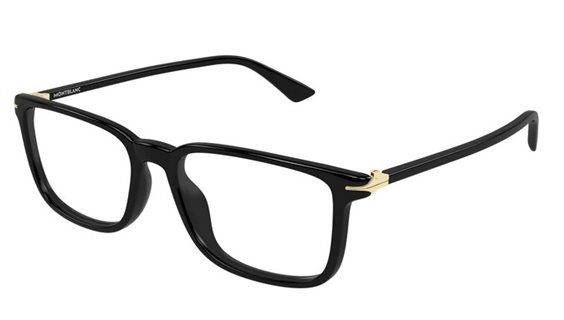 Montura de gafas Montblanc Hombre MB0437O006-BLACK-BLACK-TRANSPARENT56 - MB0437O006-BLACK-BLACK-TRANSPARENT56